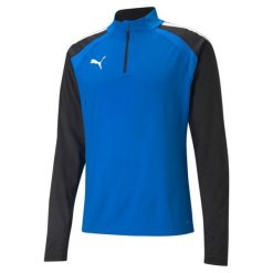 Koszulka piłkarska męska PUMA Teamliga 1/4 Zip Top. Czarne koszulki sportowe męskie Puma, l, bez wzorów, z materiału, bez kołnierzyka, bez ramiączek, do piłki nożnej. Za 88.00 zł.