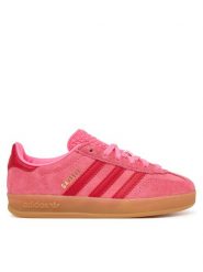 Adidas Sneakersy Gazelle Indoor KJ2301 Różowy. Czerwone buty sportowe dziewczęce Adidas, bez wzorów, ze skóry, bez zapięcia. Za 299.99 zł.