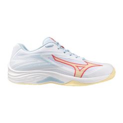Damskie buty halowe Mizuno Thunder Blade Z. Białe obuwie sportowe damskie Mizuno, bez wzorów, do piłki ręcznej. Za 312.90 zł.