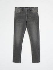 Jeansy skinny - szary. Szare jeansy męskie Sinsay. Za 59.99 zł.