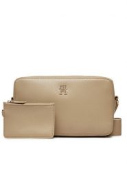 Tommy Hilfiger Torebka AW0AW16439 Beżowy. Brązowe listonoszki damskie Tommy Hilfiger, bez wzorów, ze skóry, bez dodatków. Za 209.99 zł.