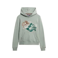 Bluza damska Superdry Tokyo Vl. Zielone bluzy damskie Superdry., uniwersalny, bez wzorów, bez kaptura. W wyprzedaży za 315.50 zł.