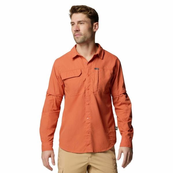 Koszula męska Columbia Skien Valley Long Sleeve Shirt z długim rękawem. Brązowe koszule męskie Columbia, m, bez wzorów, sportowe, bez kołnierzyka, bez ramiączek. Za 289.99 zł.