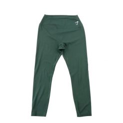 Second life - Legginsy damskie treningowe 7/8 zielone - Stan bardzo dobry. Zielone legginsy sportowe damskie GYMSHARK, m, bez wzorów, z materiału, na fitness i siłownię. Za 85.16 zł.