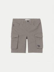 NAME IT Szorty materiałowe 13198124 Szary Regular Fit. Szare szorty dla chłopców Name it, bez wzorów, z bawełny. Za 89.99 zł.