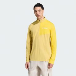 Koszulka Terrex Multi Climacool 1/2 Zip Long Sleeve. Zielone bluzki z długim rękawem męskie Adidas, l, bez wzorów, z dżerseju, klasyczne, bez kołnierzyka. Za 259.00 zł.