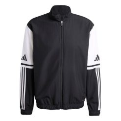 Kurtka z dresu adidas Squadra25 Presentation. Białe kurtki męskie Adidas, bez wzorów, z dresówki, bez kaptura. W wyprzedaży za 172.80 zł.