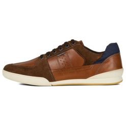 Geox Tenisówki Męskie Kristof 41 Brązowe. Brązowe trampki męskie Geox, bez wzorów, bez zapięcia. W wyprzedaży za 425.00 zł.