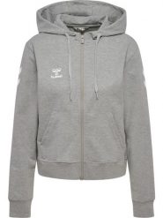 Damska bluza z kapturem zapinana na zamek Hummel Go 2.0 Chevron. Szare bluzy damskie Hummel, l, bez wzorów, z bawełny, z kapturem, na fitness i siłownię. Za 266.00 zł.