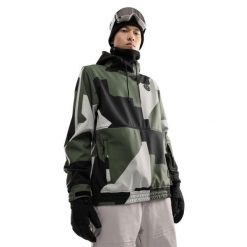 Kurtka snowboardowa męska W1 Corbet. Zielone kurtki męskie SIROKO, na zimę, m, bez wzorów, z materiału, narciarskie. Za 308.00 zł.