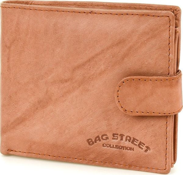 Bag Street Camel Bag Street Portfel Skórzany Męski poziomy na karty 883. Brązowe portfele męskie Bag Street, bez wzorów. Za 48.39 zł.