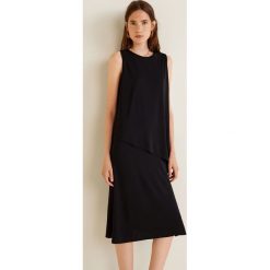 Mango - Sukienka Creppe. Szare sukienki damskie Mango, z elastanu, casualowe, z okrągłym kołnierzem. Za 139.90 zł.