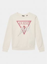 Guess Bluza J3BQ06 KAV34 Écru Regular Fit. Bluzy dla dziewczynek Guess, z aplikacjami, z bawełny, bez ramiączek, bez kaptura. Za 399.99 zł.