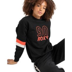 Bluza z okrągłym dekoltem dla Kobiety ESSENTIAL ENERGY Czarny. Białe bluzy damskie Roxy, na zimę, bez wzorów, z bawełny, bez kołnierzyka, bez ramiączek, bez kaptura. Za 299.99 zł.