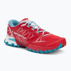 Buty do biegania damskie La Sportiva Bushido III. Czerwone obuwie sportowe damskie La Sportiva, bez wzorów, z materiału, do biegania. Za 746.35 zł.