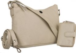Peterson Torba skórzana+portfel PTN D73-DS Light Beige NoSize. Brązowe torby i plecaki dziecięce Peterson. Za 377.72 zł.