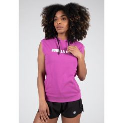 Virginia Bluza z kapturem bez rękawów - Fuksja. Czerwone bluzy damskie GORILLA WEAR, m, bez wzorów, z bawełny, z kapturem. Za 234.00 zł.