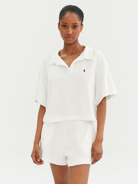 Polo Ralph Lauren Piżama 21556375 Biały Regular Fit. Białe piżamy damskie Polo Ralph Lauren, xl, bez wzorów, z bawełny, bez ramiączek. Za 979.99 zł.