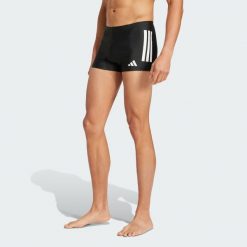 Bokserki 3-Stripes Swim 2-Inch. Białe kąpielówki męskie Adidas, m, bez wzorów, z materiału, do pływania. Za 149.00 zł.