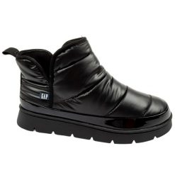 Buty botki zimowe damskie GAP Alabama za kostkę czarne wsuwane. Czarne botki damskie GAP, na jesień, z materiału, sportowe, za kostkę, bez obcasa, bez zapięcia. Za 289.00 zł.