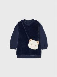 Mayoral Sukienka codzienna 2950 Granatowy Regular Fit. Niebieskie sukienki dla dziewczynek Mayoral, bez wzorów, z syntetyku, bez ramiączek. Za 149.99 zł.