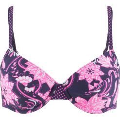 Biustonosz bikini na fiszbinach bonprix niebiesko-różowy. Bikini damskie marki bonprix. Za 37.99 zł.