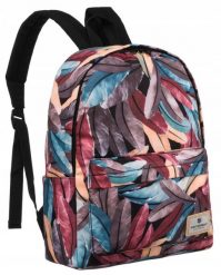 Plecak damski Peterson PTN 79904 pióra print. Plecaki damskie Peterson, bez wzorów, klasyczne. Za 71.99 zł.