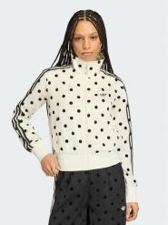 Adidas Bluza Satin Polka Dots Tt Track Top KV1165 Kremowy Regular Fit. Białe bluzy damskie Adidas, l, bez wzorów, z syntetyku, bez kaptura. Za 328.99 zł.