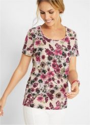 T-shirt (2 szt.). Czerwone t-shirty damskie bonprix, bez wzorów, bez kołnierzyka. Za 79.98 zł.