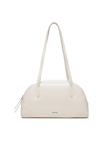 Calvin Klein Torebka Ck Glide Elongated Shoulder Bag K60K612819 Biały. Białe torebki do ręki damskie Calvin Klein, bez wzorów, ze skóry, bez dodatków. Za 349.99 zł.