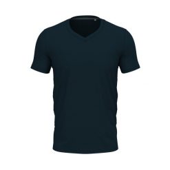 Męska Koszulka Z Dekoltem W Szpic. Niebieskie koszulki sportowe męskie Stedman, m, bez wzorów, bez kołnierzyka, bez ramiączek, trekkingowe. Za 76.99 zł.