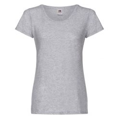 Oryginalna Koszulka Damska. Szare koszulki sportowe damskie Fruit of the Loom, xl, bez wzorów, sportowe, bez kołnierzyka. Za 27.99 zł.