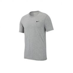 Koszulka treningowa męska Nike Dry Tee Crew Solid. Czarne koszulki sportowe męskie Nike, m, bez wzorów, bez kołnierzyka, bez ramiączek, do biegania. Za 166.00 zł.