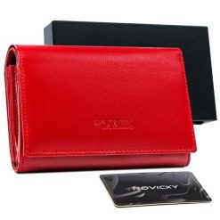 Portfel damski czerwony Cavaldi RD-22-GCL-0900 RED. Czerwone portfele damskie 4U Cavaldi, bez wzorów, ze skóry. Za 67.99 zł.