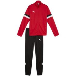 Dres dla dzieci Puma Team Rise. Białe spodnie sportowe dla chłopców Puma, bez wzorów, z dresówki, sportowe, na jogę i pilates. Za 264.54 zł.