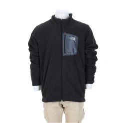 Męska bluza polarowa TNF czarna. Czarne bluzy męskie The North Face, l, bez wzorów, z polaru, bez kaptura. Za 170.36 zł.