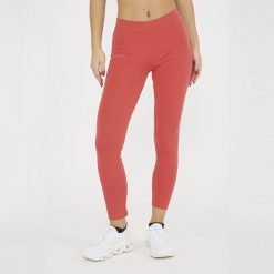 Legginsy do jogi damskie z elastycznej bawełny koralowe. Pomarańczowe legginsy damskie Legea, xs, bez wzorów, z bawełny. Za 60.00 zł.