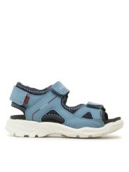 ECCO Sandały BIOM RAFT 70060260707 Niebieski. Niebieskie sandały chłopięce ecco, z materiału, bez zapięcia. Za 339.99 zł.