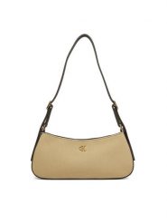 Calvin Klein Torebka Ck Canvas Small Shoulder Bag LV04F3347G Beżowy. Brązowe torebki do ręki damskie Calvin Klein, bez wzorów, z materiału, bez dodatków. Za 409.99 zł.