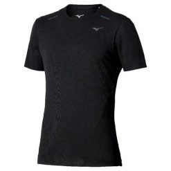 Koszulka Mizuno Light Dryaeroflow. Czarne koszulki sportowe męskie Mizuno, m, bez wzorów, z materiału, bez kołnierzyka, bez ramiączek, do biegania. Za 179.99 zł.