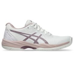 Damskie buty do tenisa Asics Gel-Game 9. Białe obuwie sportowe damskie Asics, bez wzorów, ze skóry, do biegania. Za 367.40 zł.
