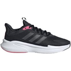 Buty do biegania adidas AlphaEdge + W IF7287 czarne. Czarne obuwie sportowe damskie bez wzorów, z gumy, do biegania. Za 456.81 zł.