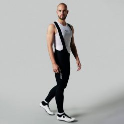 Męskie długie spodnie kolarskie z szelkami do kolarstwa górskiego. Czarne buty sportowe męskie ACELERA, m, bez wzorów, rowerowe. W wyprzedaży za 211.46 zł.