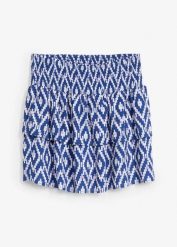Spódnica mini z lejącej wiskozy. Niebieskie spódnice damskie bonprix, na lato, bez wzorów, z wiskozy, mini. Za 37.99 zł.