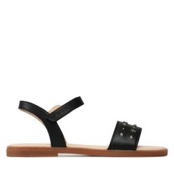 Sandały Geox. Brązowe sandały damskie Geox, bez wzorów, bez obcasa, na płaskiej podeszwie, bez zapięcia. Za 429.99 zł.