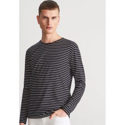Longsleeve w paski - Czarny. Bluzki z długim rękawem męskie marki Reserved. Za 49.99 zł.