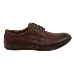 Olivier Skórzane buty męskie 295LU brązowe. Brązowe półbuty na co dzień męskie na jesień, z jeansu, biznesowe, bez zapięcia. Za 367.89 zł.