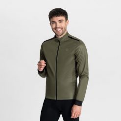Zimowa kurtka rowerowa męska Rogelli Core. Czarne kurtki męskie Rogelli, na zimę, m, bez wzorów, z elastanu, bez kaptura. Za 305.00 zł.