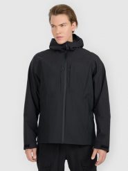 4F Kurtka trekkingowa membrana 10000 męska - czarna XXL. Czarne kurtki męskie 4f, m, bez wzorów, bez kaptura. Za 399.99 zł.
