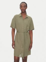 Vero Moda Sukienka koszulowa Thea 10333791 Zielony Loose Fit. Zielone sukienki damskie Vero Moda, l, bez wzorów, z wiskozy, bez kołnierzyka, bez ramiączek, koszulowe. Za 179.99 zł.